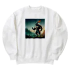 cheesyaのウサギ　パワーモード Heavyweight Crew Neck Sweatshirt