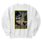 KHD888の3日蓮上人石和河にて鵜飼の迷頑を済度したまふ図 Heavyweight Crew Neck Sweatshirt