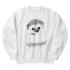 greetenのハリネズミ　モノクロアート Heavyweight Crew Neck Sweatshirt