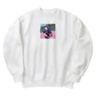 tak12_12のスケーターペンギン君 Heavyweight Crew Neck Sweatshirt