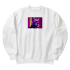 madatubomiのハードボイルドねこ Heavyweight Crew Neck Sweatshirt