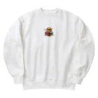 ハチ-8のマカロン　カラフル Heavyweight Crew Neck Sweatshirt