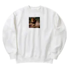 kei-001の走るライオン Heavyweight Crew Neck Sweatshirt