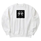 ogamiairiの怒りが囁く、かっこいい狼🐺 Heavyweight Crew Neck Sweatshirt