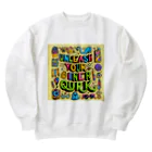 Muppiiのクイーキーポップ・エクスプレス：ビビッドな個性大解放！ Heavyweight Crew Neck Sweatshirt