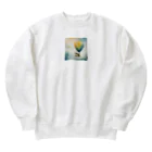 Oimo_shanの旅するカエルさん Heavyweight Crew Neck Sweatshirt