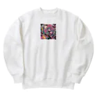 カピパーラ🐻のコックピット♪操縦席ガール♪ Heavyweight Crew Neck Sweatshirt