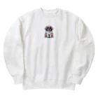 Kawaii あにまるこれくしょんのセント・バーナード【かわいい動物たち】 Heavyweight Crew Neck Sweatshirt