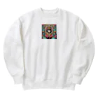 カピパーラ🐻のあなたの幸運を祈る女神♪開運ガール02♪ Heavyweight Crew Neck Sweatshirt