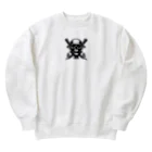 happiness_shopのダークな魅力が溢れる、ナイフとドクロ Heavyweight Crew Neck Sweatshirt