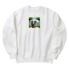 shoheiiwasaの動物園のゾウ Heavyweight Crew Neck Sweatshirt