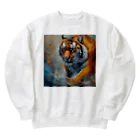 Isaiah_AI_Designの精力的なトラ Heavyweight Crew Neck Sweatshirt