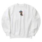 にこにこアニマルズ🐶の山登りをするチワワ Heavyweight Crew Neck Sweatshirt