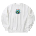 toto444のかわいいカメ Heavyweight Crew Neck Sweatshirt