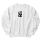 rentorataの可愛いホワイトタイガー Heavyweight Crew Neck Sweatshirt