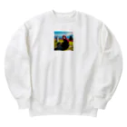 yoogin2345のお墓参りの美女 Heavyweight Crew Neck Sweatshirt