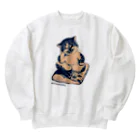 ポコルエポコチルの鯖の上にも三年。 Heavyweight Crew Neck Sweatshirt