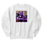 ねこっぷ屋|の一息ねこっぷ。 Heavyweight Crew Neck Sweatshirt