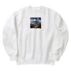 AQUAMETAVERSEの山の美しい風景　なでしこ1478 Heavyweight Crew Neck Sweatshirt