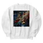 MistyStarkの宇宙を飛び交う車たち Heavyweight Crew Neck Sweatshirt