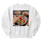 happiness_shopの美しい寿司の絵画 Heavyweight Crew Neck Sweatshirt