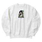 AQUAMETAVERSEの百合に囲まれた、娘　なでしこ1478 Heavyweight Crew Neck Sweatshirt