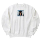 Irregular is beautifulのSanctuary of the Sea: Pathway to Serenity Heavyweight Crew Neck Sweatshirt