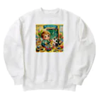 ほっこり絵音舎のぼくのすごいはつめい Heavyweight Crew Neck Sweatshirt