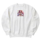 ryu_fashionの【可愛い】美少女魔法使い3 Heavyweight Crew Neck Sweatshirt