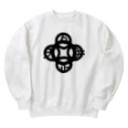 『NG （Niche・Gate）』ニッチゲート-- IN SUZURIの吾唯足知(われただたりるをしる)黒マークのみ Heavyweight Crew Neck Sweatshirt