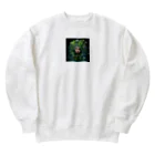 AQUAMETAVERSEのグリーン好きの女性　なでしこ1478 Heavyweight Crew Neck Sweatshirt