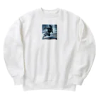 lonely_wolfの閃光を切り裂くチーター・ブレード Heavyweight Crew Neck Sweatshirt