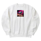 ★動物ショップ・kou2020★の馬4 Heavyweight Crew Neck Sweatshirt