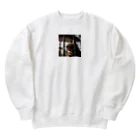 feliceのタワーに登っている猫 Heavyweight Crew Neck Sweatshirt