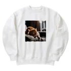 feliceのリビングでごろんとする猫 Heavyweight Crew Neck Sweatshirt