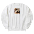 Colorful Canvasの寝相の悪いコーギー Heavyweight Crew Neck Sweatshirt