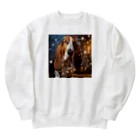 DREAMHOUSEの犬！(バセットハウンド) Heavyweight Crew Neck Sweatshirt