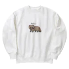 あらいぐまのおみせの眠いたぬき Heavyweight Crew Neck Sweatshirt