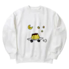 愛と幸せの魔法使いの月夜に駆けるプリン Heavyweight Crew Neck Sweatshirt