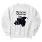 ayupachiのVintage Style M.Schnauzer Heavyweight Crew Neck Sweatshirt