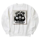 keikei5の上品な表情のプードル Heavyweight Crew Neck Sweatshirt