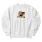 Buildingsの廃墟 3 Heavyweight Crew Neck Sweatshirt