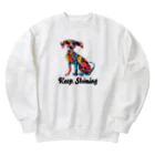 G.O.A.T.designのカラフルな模様を身に纏った犬 Heavyweight Crew Neck Sweatshirt