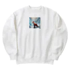 ブルーレイの氷山と狐 Heavyweight Crew Neck Sweatshirt