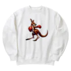 癒し系グッズのカンガルー Heavyweight Crew Neck Sweatshirt