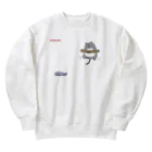 うさやの磔の刑の最中に魚を見つけた猫 Heavyweight Crew Neck Sweatshirt