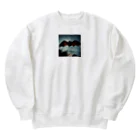 namuhatimanの空を飛ぶコウモリ Heavyweight Crew Neck Sweatshirt