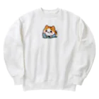 ロボなねこちゃんのスマホ中毒だにゃあ Heavyweight Crew Neck Sweatshirt