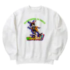 kazu_gのスケボーのない人生なんて!(ウサギ) Heavyweight Crew Neck Sweatshirt