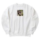 chocomegane0228の子猫と木 Heavyweight Crew Neck Sweatshirt